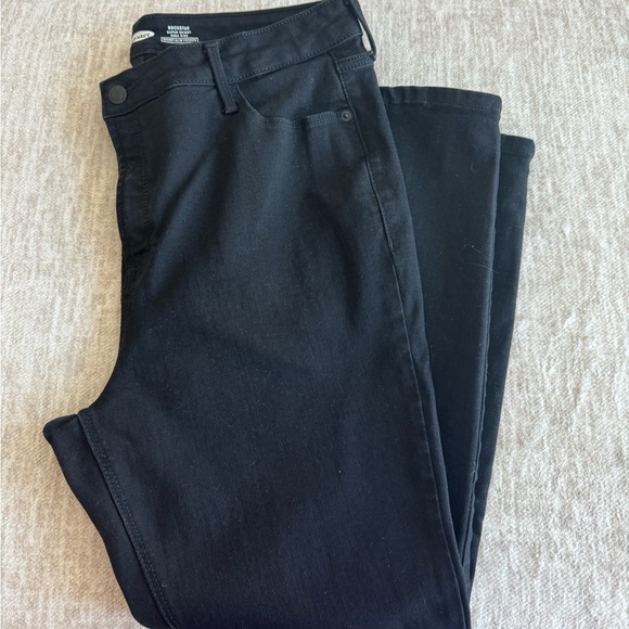 Old Navy Denim - Old Navy Black High Rise Rockstar Super Skinny Jeans Size 16 Short